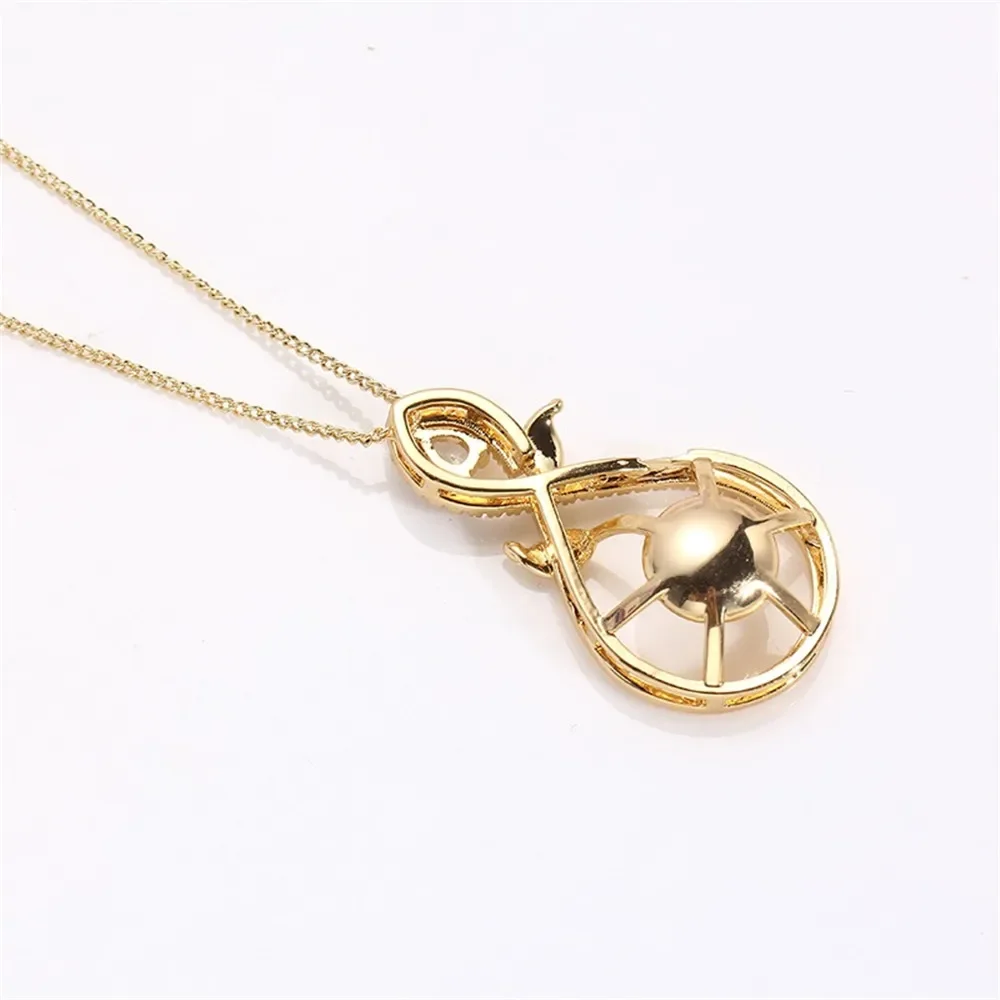 

DIY Gold-Plated Pearl Pendant Setting, Handmade Jewelry Crafting Accessories Jewelry Findings No Pearl No Chain