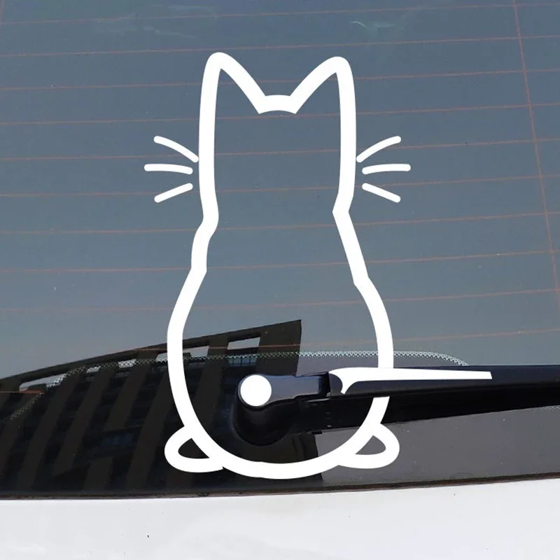 

Funny car Moving Cat Tail Stickers Waterproof Material Lovely Cars Animal Vinyl Decal Auto Decoration Accessories