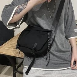 Tide Ins-Sac à bandoulière japonais Joker pour hommes, petit sac à bandoulière pour étudiants, loisirs coréens, outils de facteur