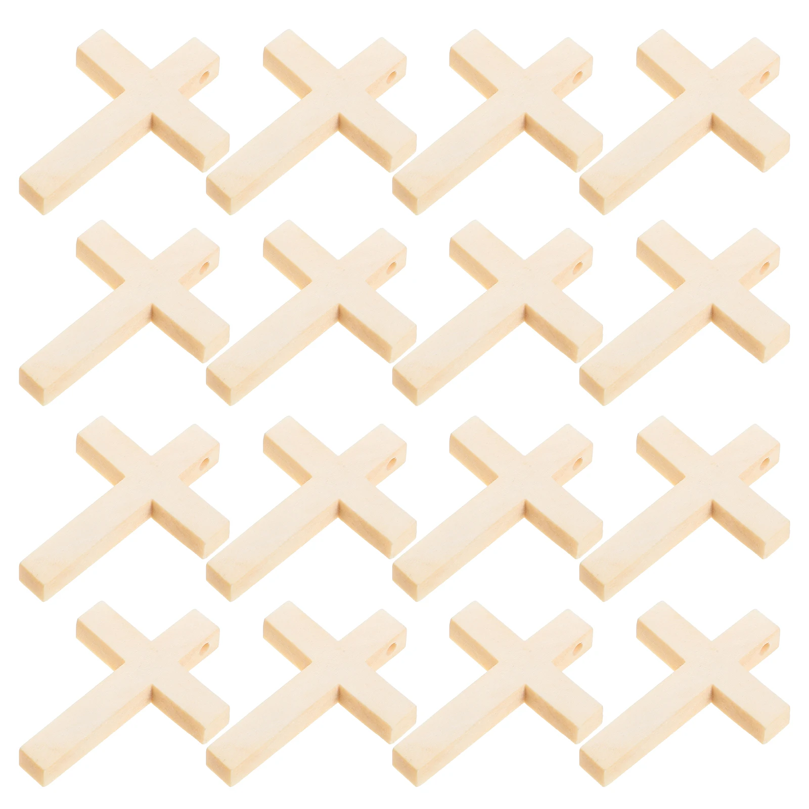 

50pcs Wooden Crosses Blank Charms Natural Beige Small Large Pocket H held Durable Wood Precision Cut Jewelry Making Decorations