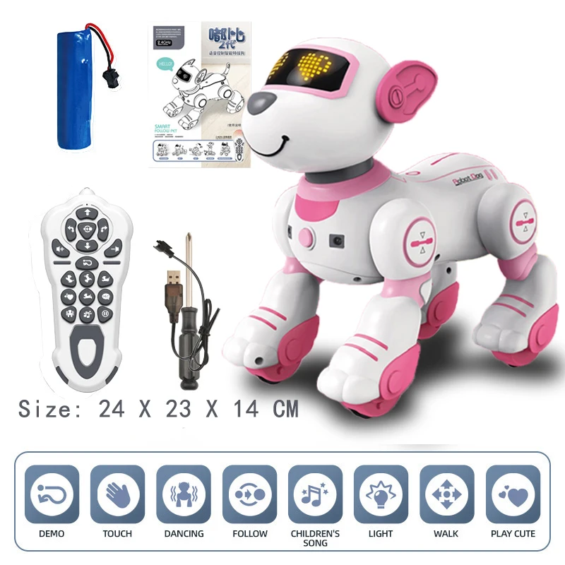 Simulation Touch Sensing Dancing Remote Control Dog Robot Toys for Kids Boys Girls Electric RC Animals Children Puzzle Smart Pet