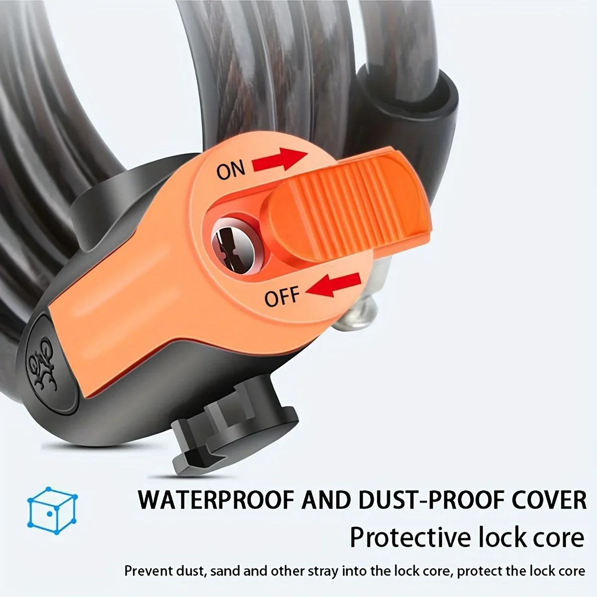 قفل مفتاح الدراجة الجبلية، دراجة نارية كهربائية مضادة للسرقة 47 بوصة قفل سلكي قفل سلسلة ثابتة قفل الدراجة مع دعامة تثبيت