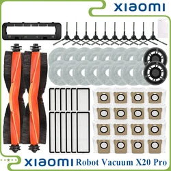 For Xiaomi Robot Vacuum X20 Pro Vacuum Parts Accessories Main Roller Side Brush Hepa Filter Mop Cloth Dust Bag