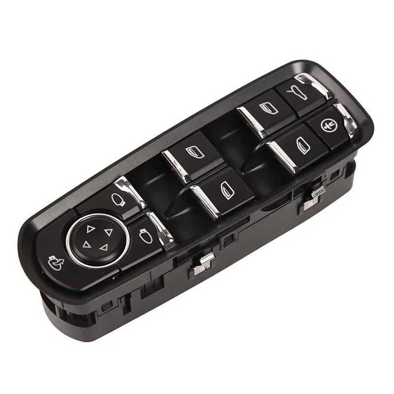 Botão do interruptor de controle da janela elétrica, apto para Porsche Cayenne 2011-2016, Porsche Panamera 2011-2016, Porsche Macan 2015-2016, 7PP959858AF