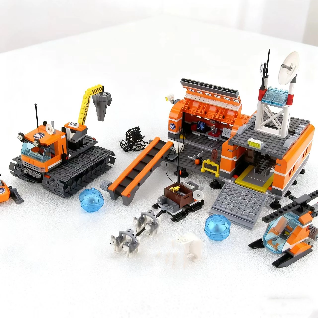 

Third Party Compatible Set City Series Building Blocks Arctic Expedition Camp Base Icebreaker Snow Drilling Children's Toys Gift
