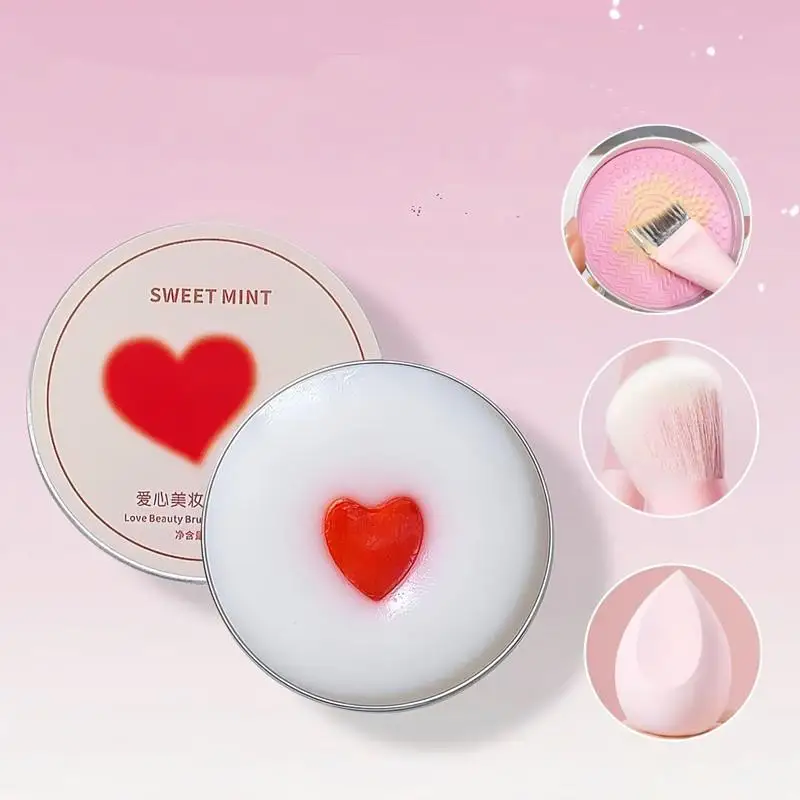 Silicone Pad Makeup Brush Cleaning Soap Bar Reduces Need for Excessive Rinsing