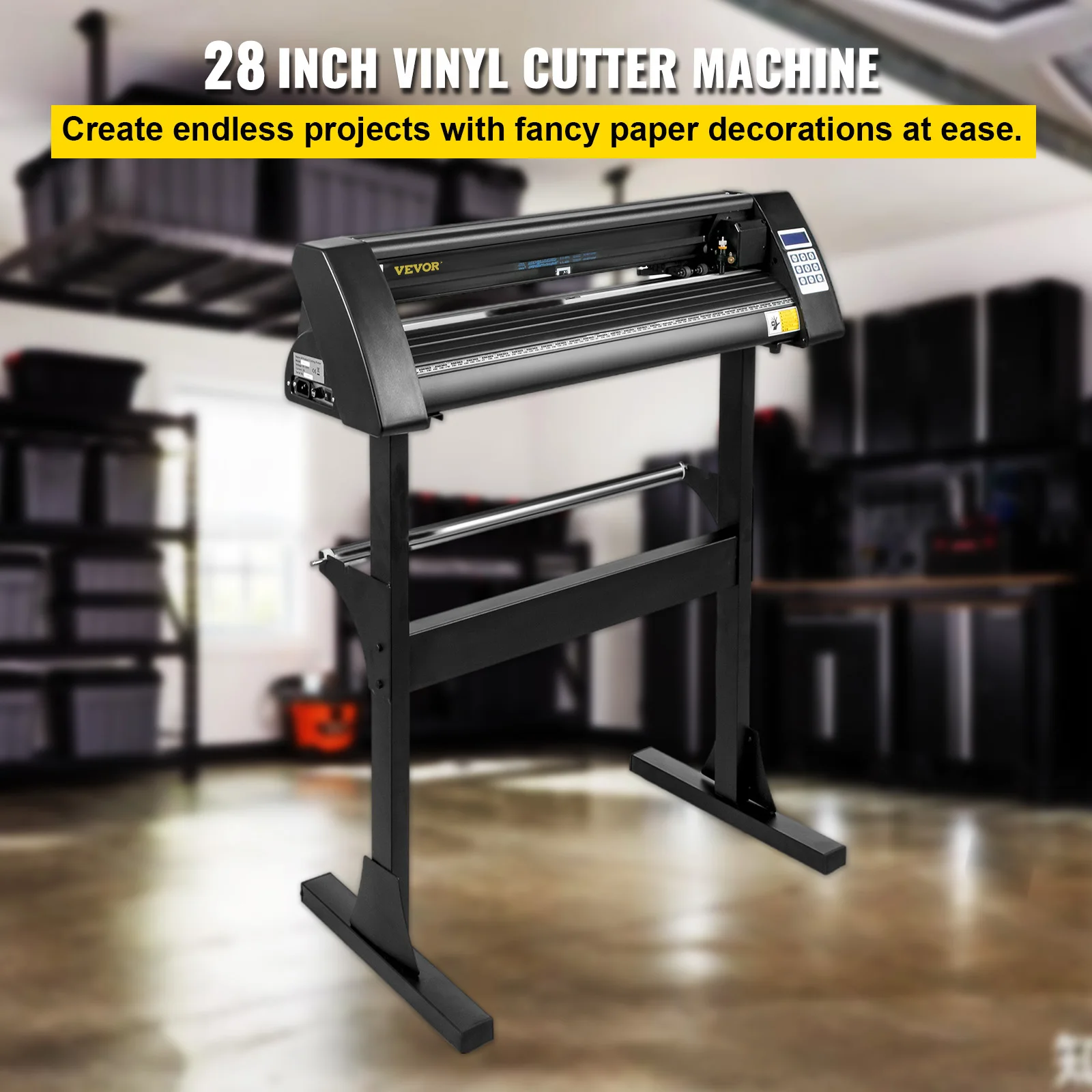VEVOR 28 Inch Vinyl Cắt/_ Ba Lô Ký Cắt Phần Mềm 3 Lưỡi Dao Signmaster Phần Mềm LCD Đen Hướng Dẫn Sử Dụng Định Vị