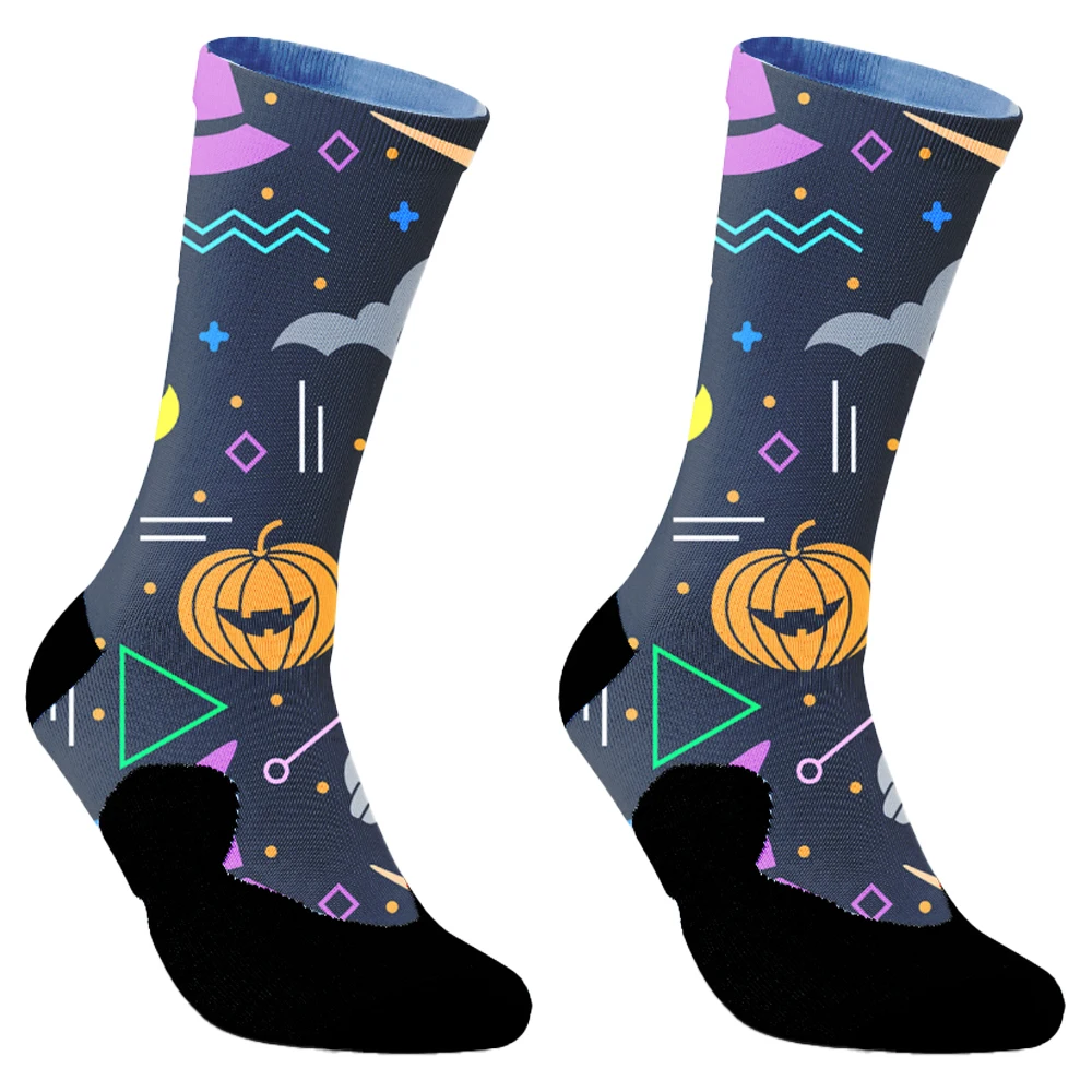 Halloween socks Professional Cycling Socks Breathable Road Bicycle Socks Outdoor Sports Racing Bike Compression Socks