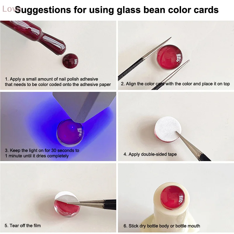 40 Uds. Tarjeta redonda de Color de vidrio, diseños de exhibición de Arte de uñas transparente, pegatinas, puntas, tablero plano, herramientas de salón de uñas de gota redonda
