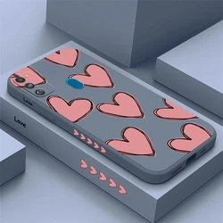 Case For Samsung M53 M33 M32 Liquid Matte Soft Silicone Love Heart Cover For Samsung Galaxy M42 M21 M31 M14 M51 M31 Fundas