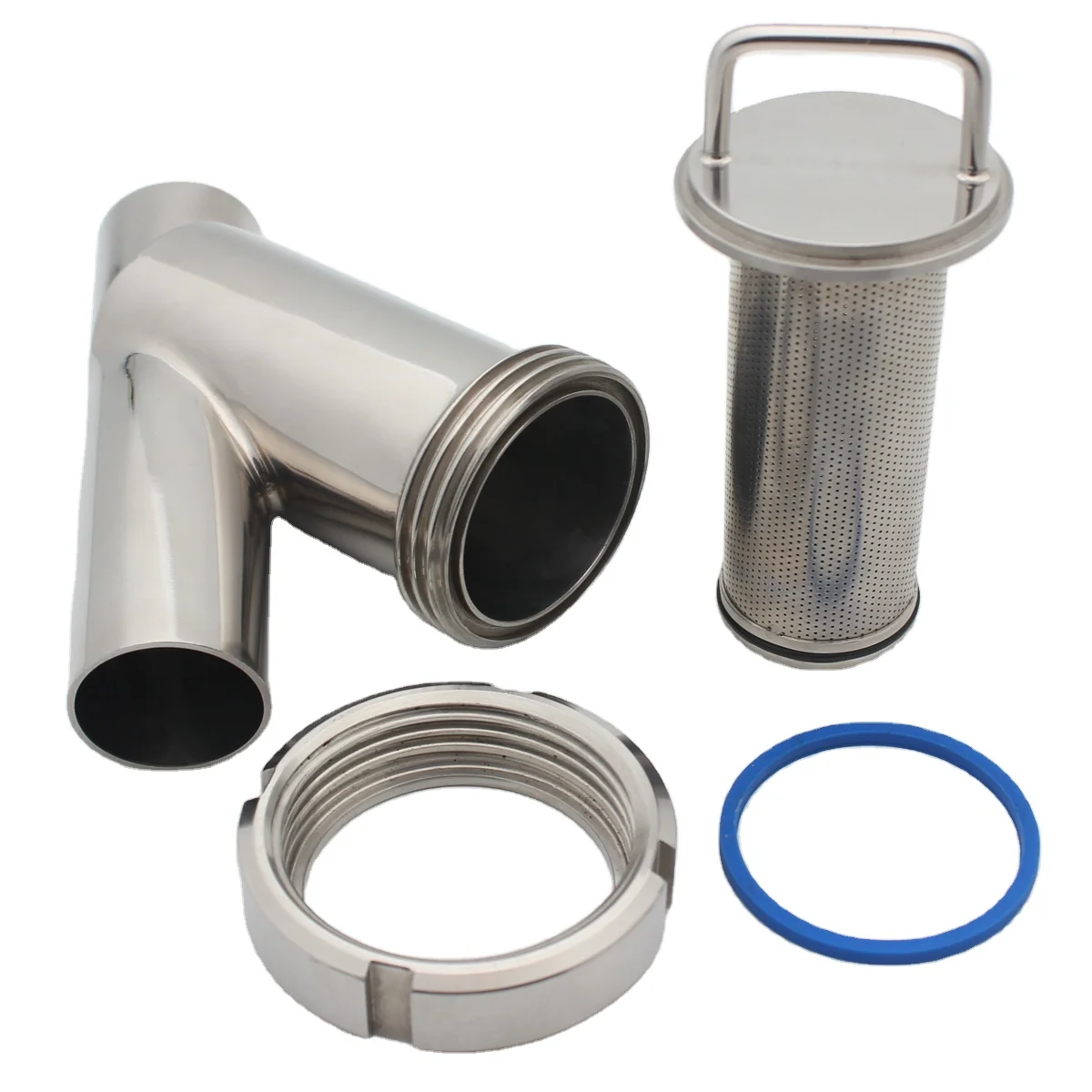 FOR Food Grade Stainless Steel SS316L Welded Y Type Sanitary Filter Fruit Juice Strainer