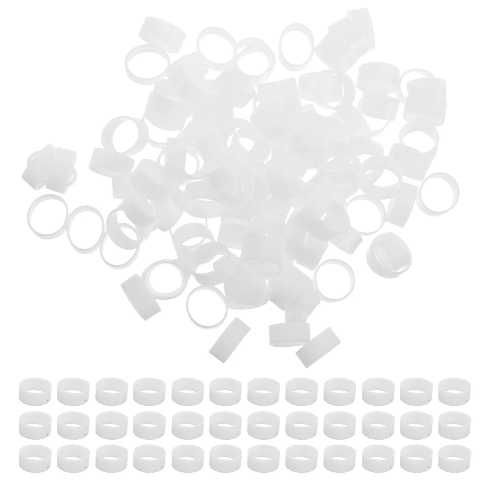 500Pcs Data Lines Silicone Ties Mini Silicone Cable Ties 0.4 Inch Reusable Elastic Cord Bands for Power Cable Management