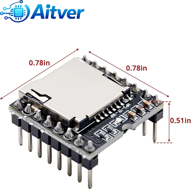 DFPlayer Mini MP3 Player Module V3.0 16P TF Card Audio Voice Board UART Serial Control for Arduino image 4