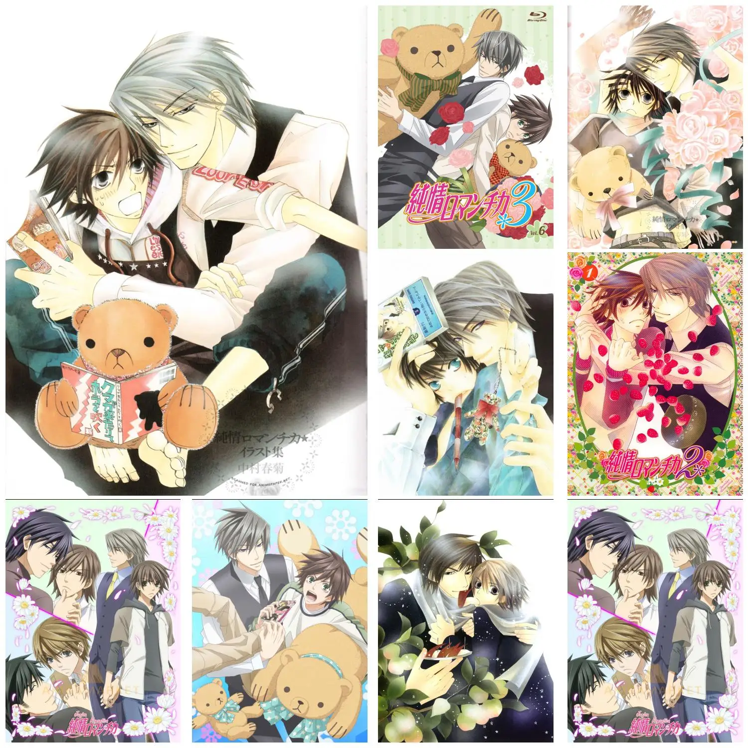 junjou romantica Anime Video Game Canvas Art Poster and Wall Art Picture Print Modern Family bedroom Decor Posters