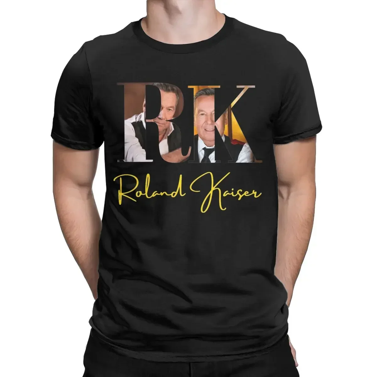 Summer Men Women's Roland Kaiser German Schlager Singer Shirt Accessories Signature Pure Cotton Tops T-shirt Cool Tee Shirt