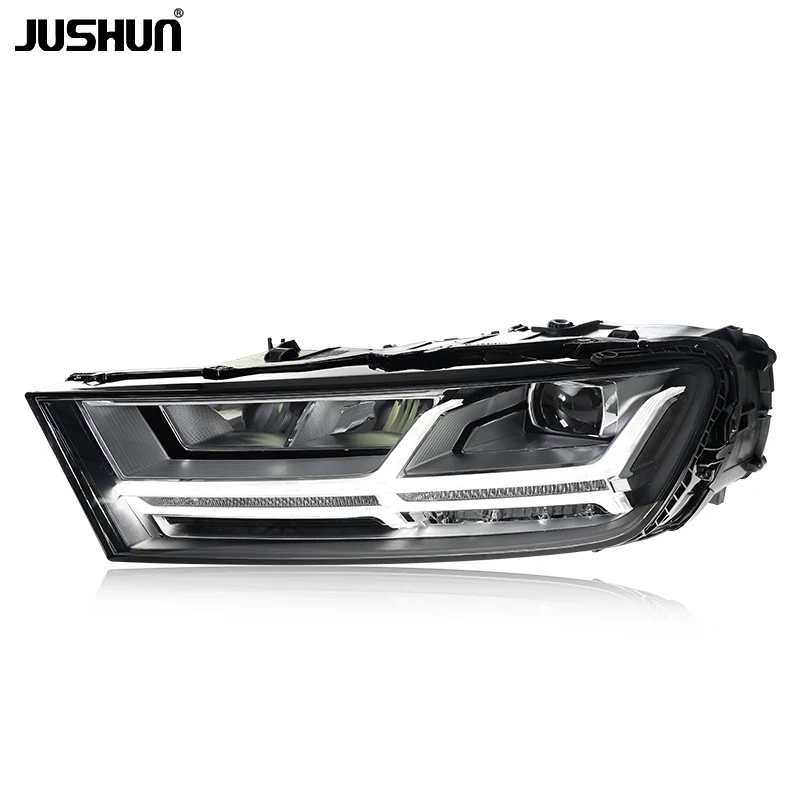 Car Upgrade LED Head Lamps Compatible Audi Q7 17-19 Dynamic Steering DRL Replacement Headlight Modification Parts