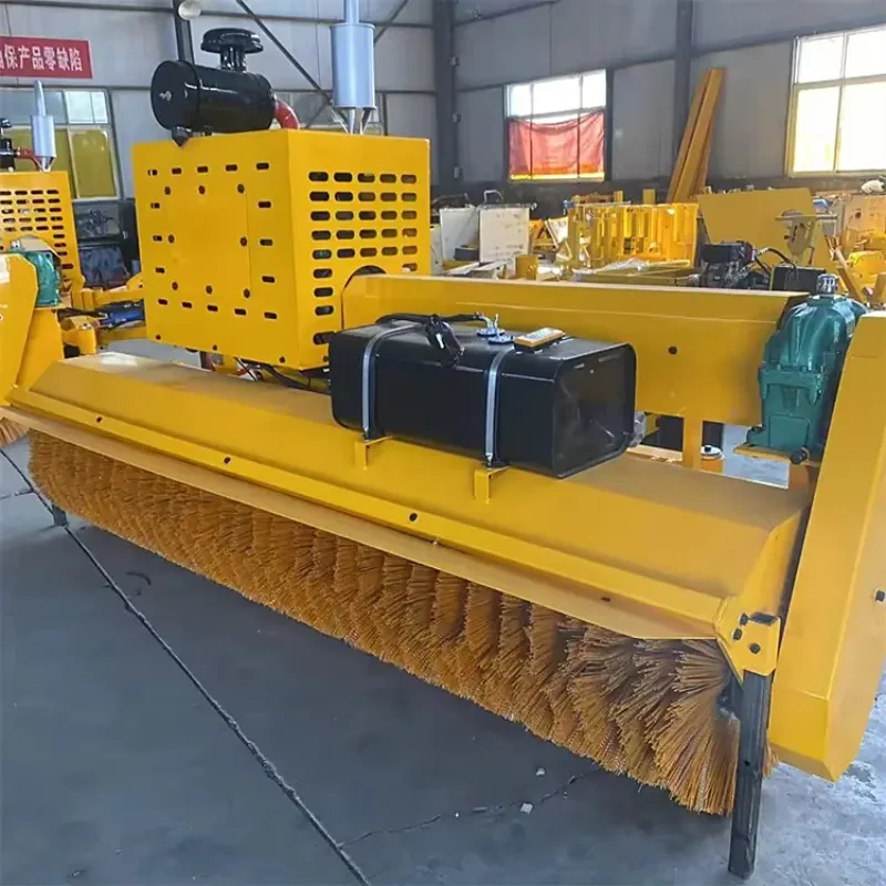 Industrial Snow Sweeper for Harsh Environment diesel Power Provides Snow Removal for Road School Factory and Business