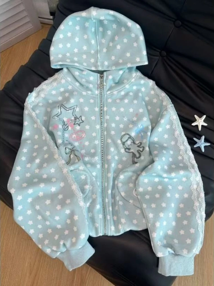 Women'S Fashion Zip Hoodie - Y2K Süßer Zip-Up-Hoodie für Damen mit