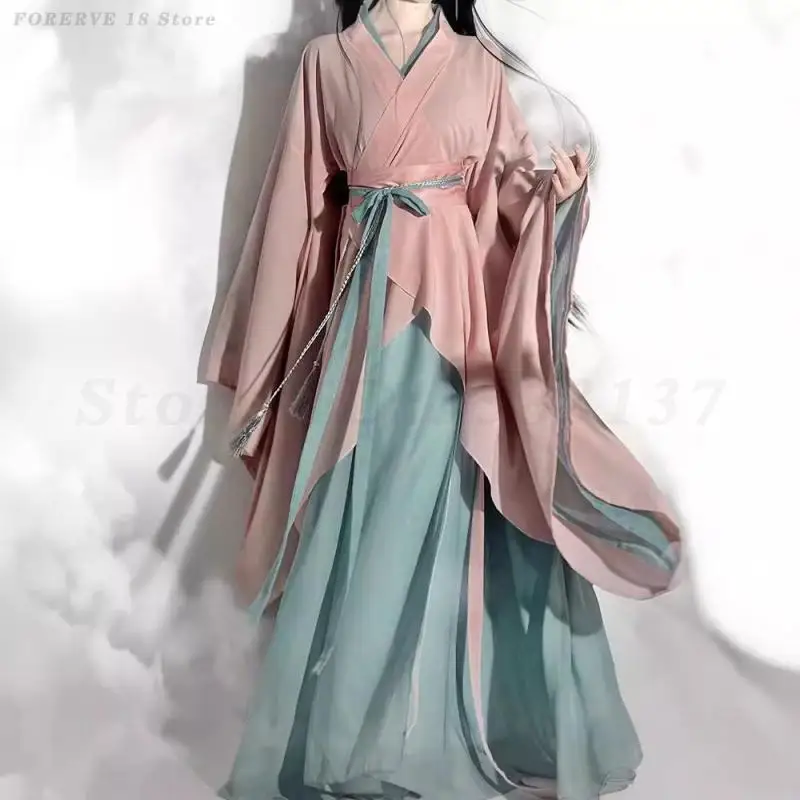 

Wei Jin Warring States халат платье новый китайский стиль традиционный ханьфу винтажная новинка старинная одежда сценические костюмы