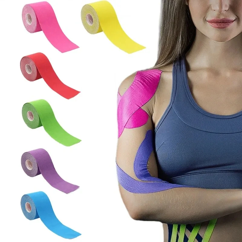 2pcs Kinesiology Tape Medical Athletic Sports Recovery Strapping Gym Fitness Waterproof Tennis Muscle Pain Relief Bandage 2pcs K