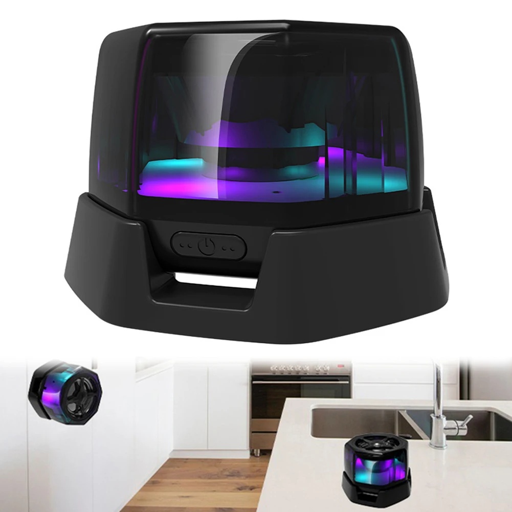 Mini Speakers with Multi RGB Color Light Show Bluetooth-Compatible 5.3 Portable Speaker RGB Light for iPhone Travel Golf Cart