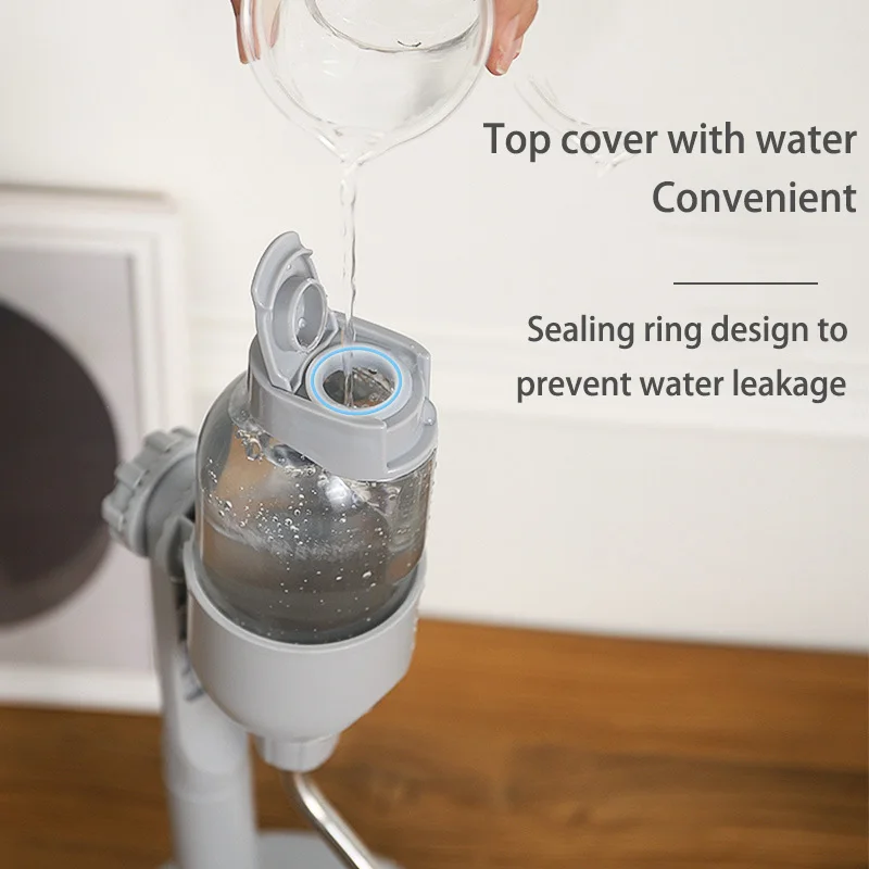 

Pet Dog Water Bottle Food Feeder Bowl Anti-Overturning Auto Adjustable Drink Water And Eat Together Pet Bowl Feeder