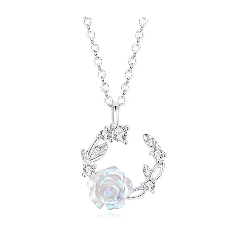 

925 Silver Romantic Glowglowing Möbius Pendant Necklace With A Dancing Pink Heart Pendantperfect Necklaceas Fora Women's Birthda