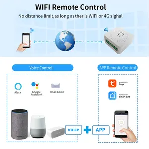 16a wifi mini interruptor inteligente sem fio diy interruptores de luz 2 vias controle disjuntor trabalho com tuya vida inteligente alexa google casa 8 principais vendas wifi automação - №3