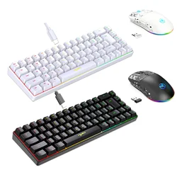 Keyboard and mouse combo backlight kit gamer white key board offers combo computer wired keyboards mouses home office teclado