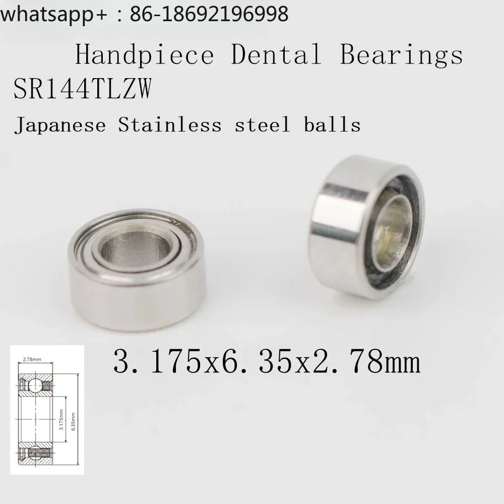 20pcs High Speed handpiece turbine Stainless Balls Dental Bearings SR144TLZW 3.175x6.35x2.78mm