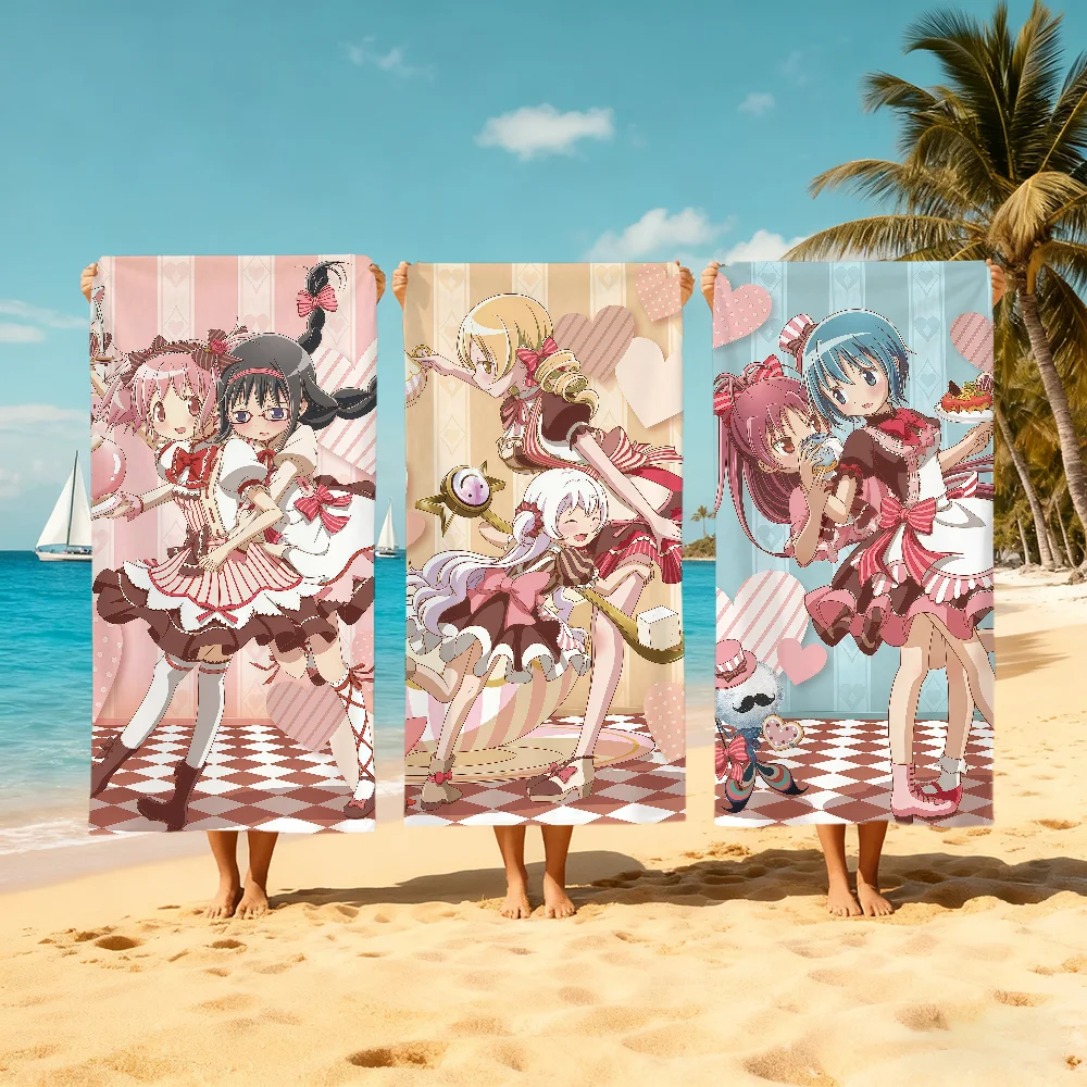 M-Madoka Anime M-Magica Towel Beach Quick Dry Soft Pool Towels Gift for Travel Gym Shower Camping Sports