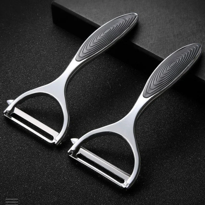 2pc Stainless Steel Multi- Vegetable Peeler&ampJulienne Cutter Julienne Peeler Potato Carrot Grater Kitchen Tool Gadgets Juicer