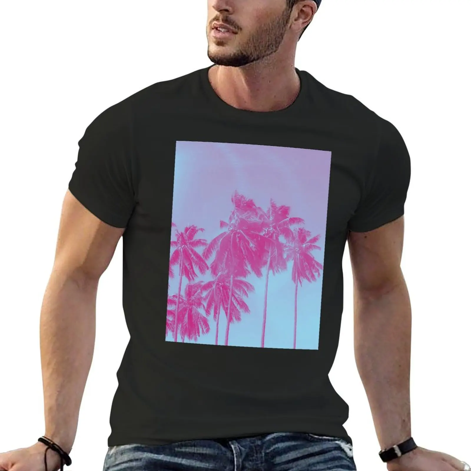 Vaporwave Palm Trees Skies T-Shirt graphics basketball graphic tees korean fashion mens fashion