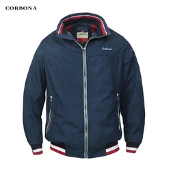 CORBONA 2024 New Men Longsleeve Jacket Lightweight Outdoor Casual Trip Sailboat Multi Pockets Spring Oversized Air Force Parka