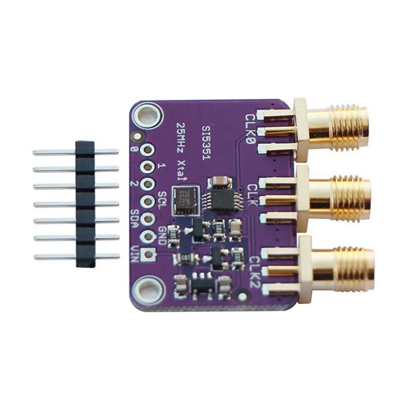 ABGB-4X Si5351a I2C 25Mhz 클록 생성기 브레이크아웃 보드 Arduino D9I2용 8Khz ~ 160Mhz
