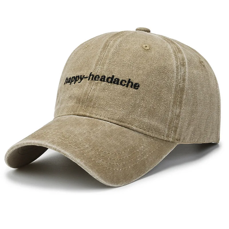 Ins Women New Spring Summer Embroidered Baseball Cap Washed Cotton Korean Version Dad Hat Men Couple Sun Hat