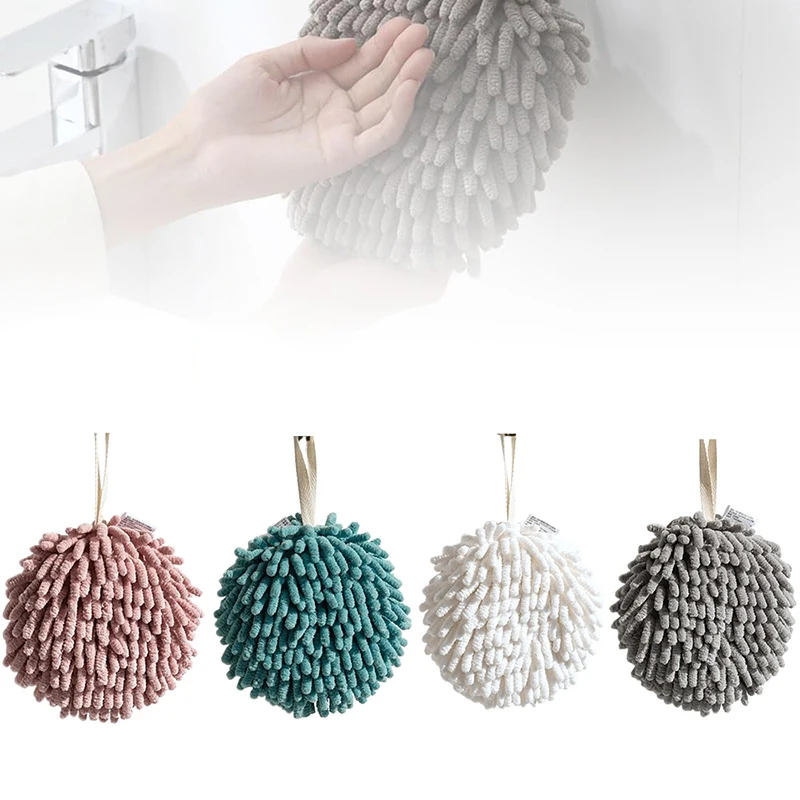 Microfiber Hand Towels Kitchen And Bathroom Super Absorbent Chenille Quick Dry Hand Towels Soft And Comfortable Hand Towel Ball