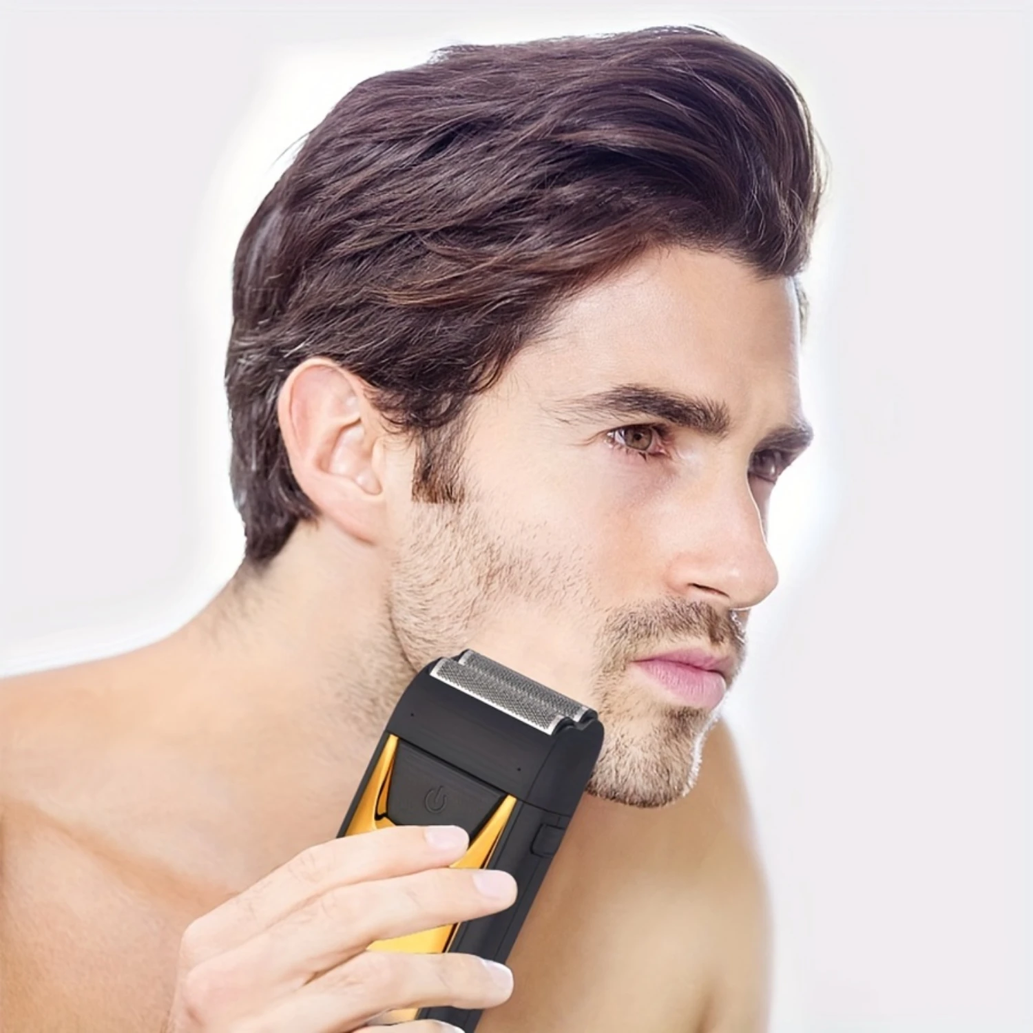 USB Rechargeable Men's Shaver with Dual Razors - 3 Levels, 60 Min Battery