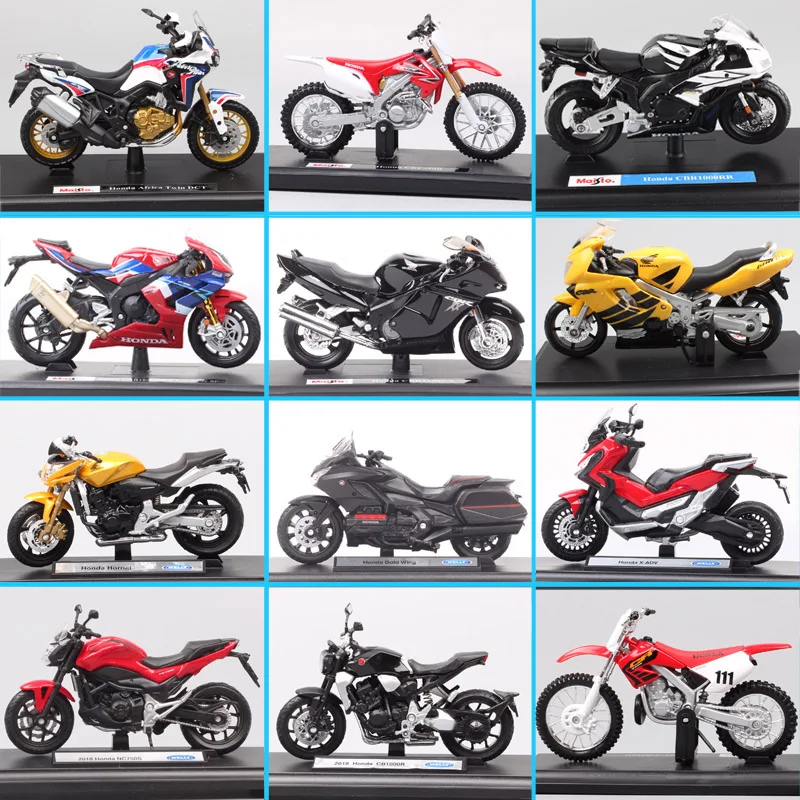 Maisto 1/18 Honda CRF450R CBR1000rr Africa Twin Gold Wing NC750S Hornet CB1000R Fireblade Motorcycle Model Toy Bike Toy Model