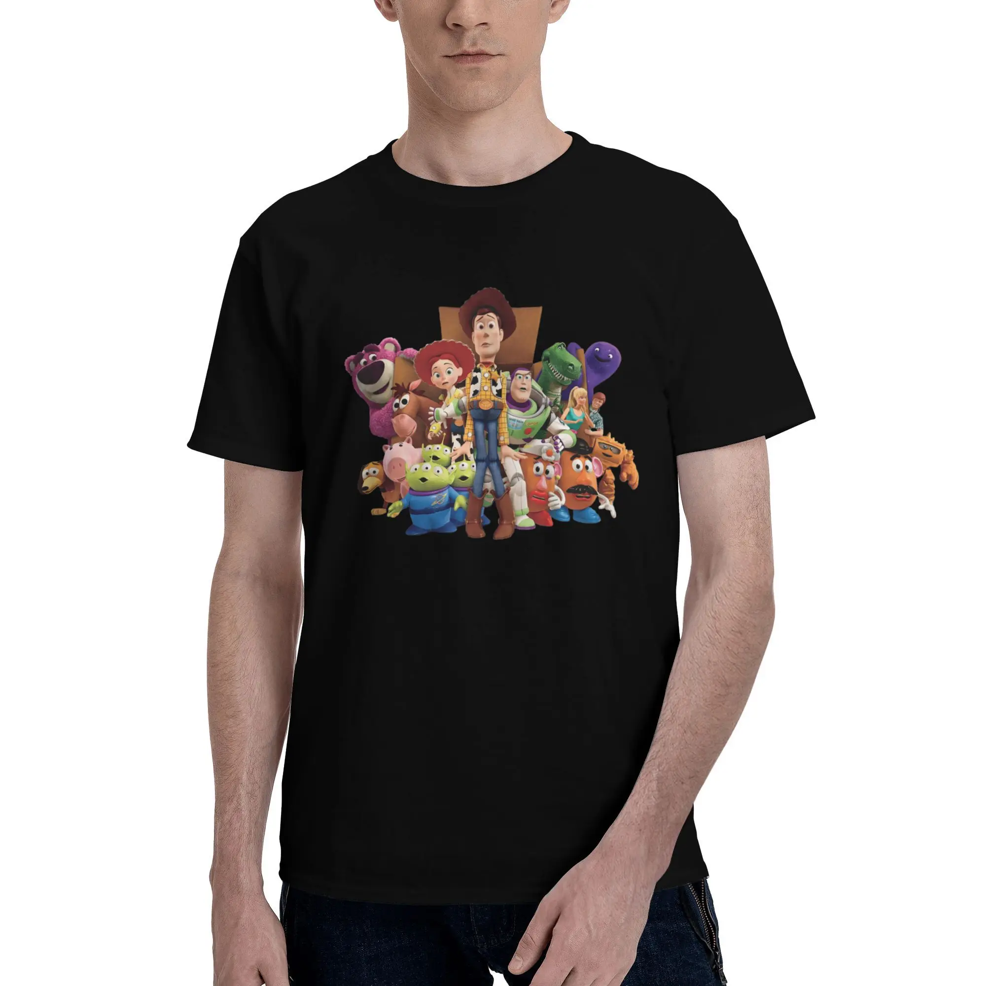 

Toy Story Vintage Anime Cartoon T-Shirts Men Novelty T Shirts Short Sleeve Tshirt 100% Cotton Tee Top Clothing