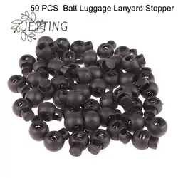 50PCS Rope Cord Locks Clip Ends Round Ball Shape Luggage Lanyard Stopper Sliding Plastic Sewing Garden Home Cord Locks