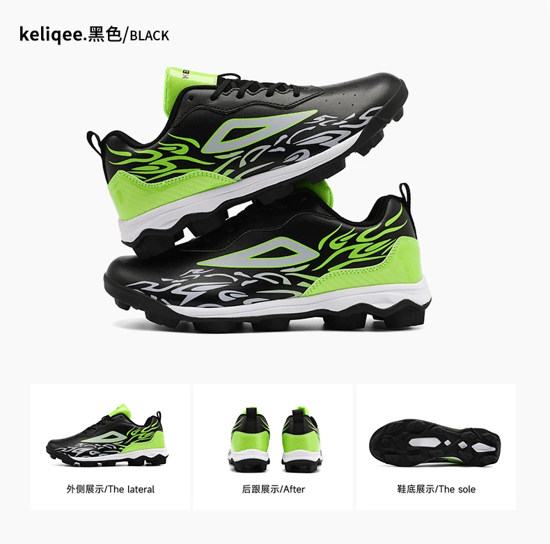 Leichte Baseball-Schuhe für Herren und Jugendliche, atmungsaktiv, rutschfest, mit Spikes, für Outdoor-Training und Wettkämpfe – Detail 18