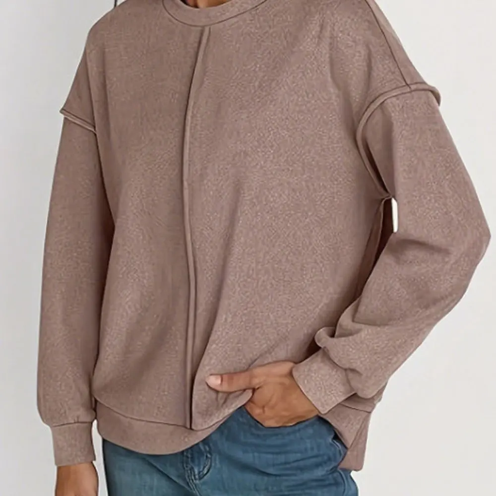 المرأة الخريف الجديدة المكشوفة البلوز عارضة فضفاض البلوز تريكو النمط الأوروبي الأمريكي بواسطة Shiyin on