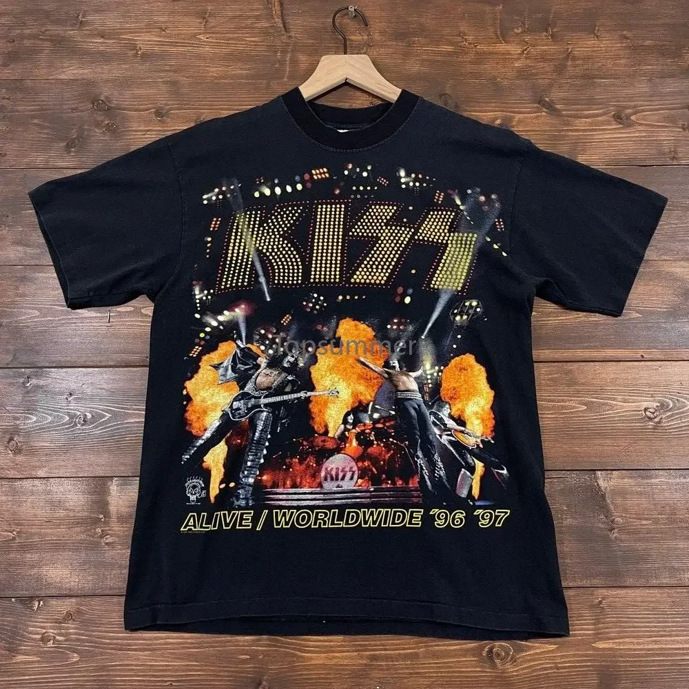 

Vintage Kiss Alive Worldwide 96-97 Double Sided Concert T-Shirt