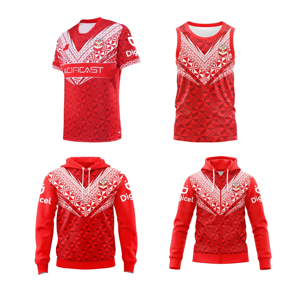 2025 tonga rugby jersey Hoodie jacket T-shirt New style TONGA rugby shirt Hoodies singlet