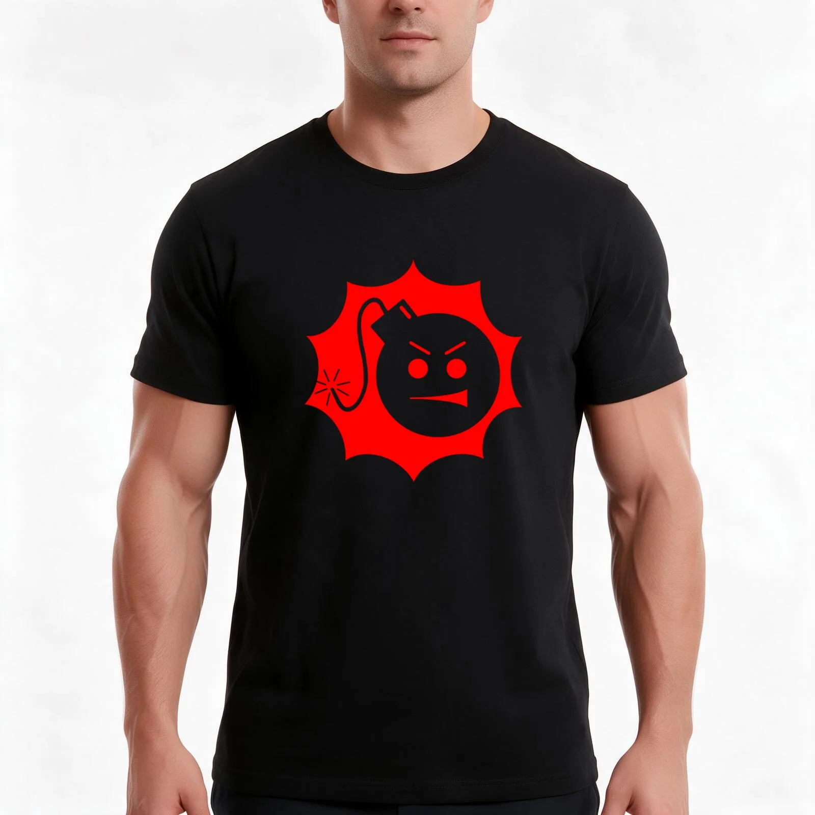 Serious Sam T-Shirt, Summer Casual Cotton Tee, Oversized Streetwear Tops, Vintage Graphic Print, Loose Fit Short Sleeve