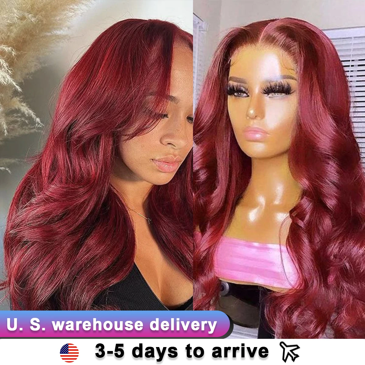 200 Density Burgundy 13x6 HD Lace Frontal Wig 99j Body Wave 13x4 Lace Front Human Hair Brazilian Human Hair 30 36 Inch