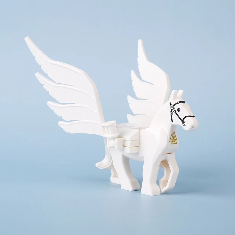 Magische Filme Mittelalterliche Tierfigur Bausteine Drache Elch Wildschwein Dickhorn Schaf Hund Mini Modell Ziegel Spielzeug DIY Kinder Geschenke