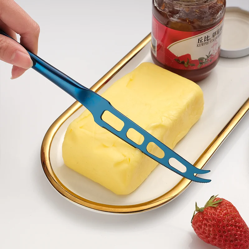Multifunktions-Küchenhelfer, Butterverteilermesser aus Edelstahl mit Löchern, Käsereibe, Werkzeuge, Marmelade, einfach zu verbreitendes Buttermesser