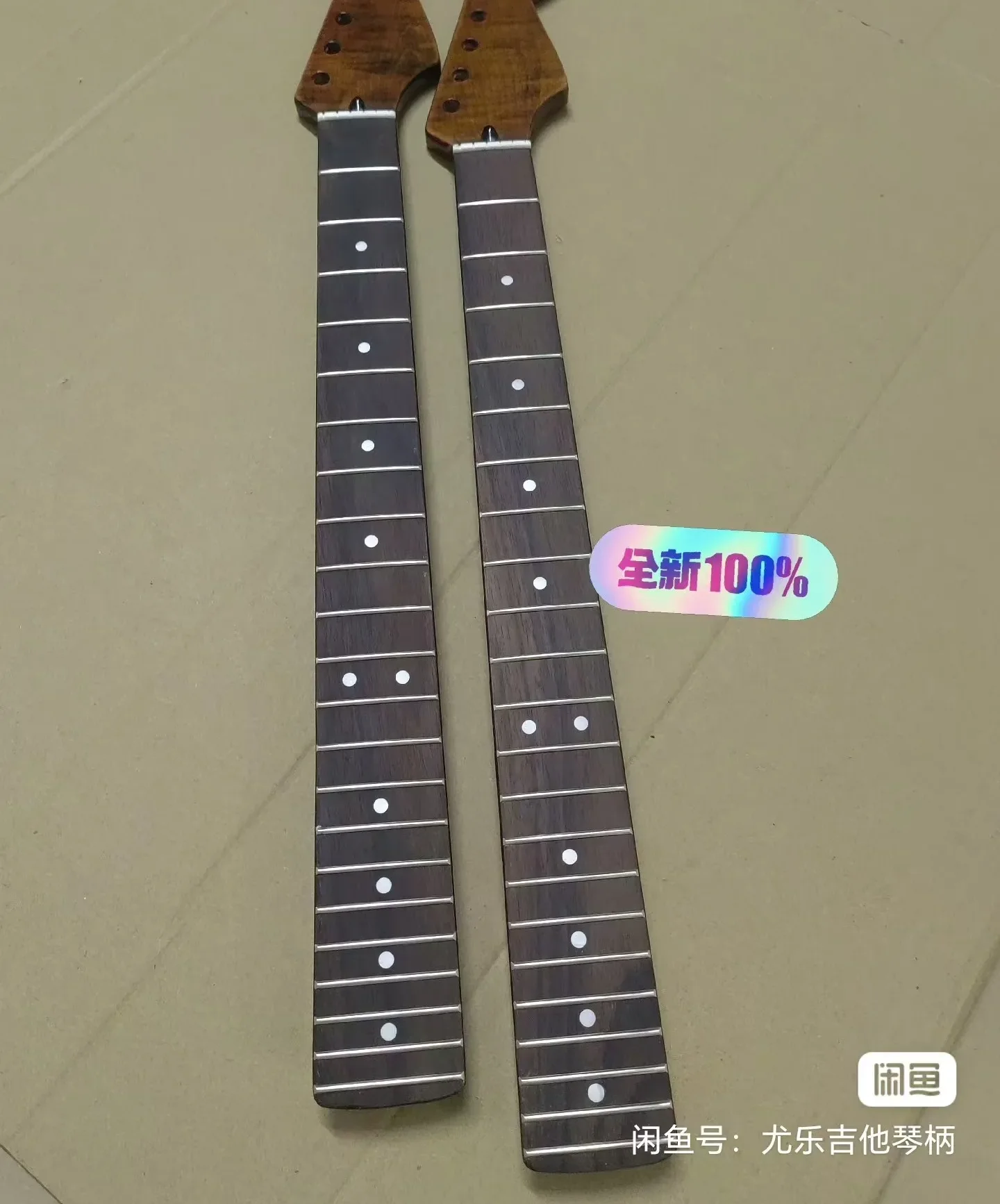 22 Electric guitar neck, colored light, rosewood fingerboard, with back strip (tiger stripe) interface 55.5-56mm,